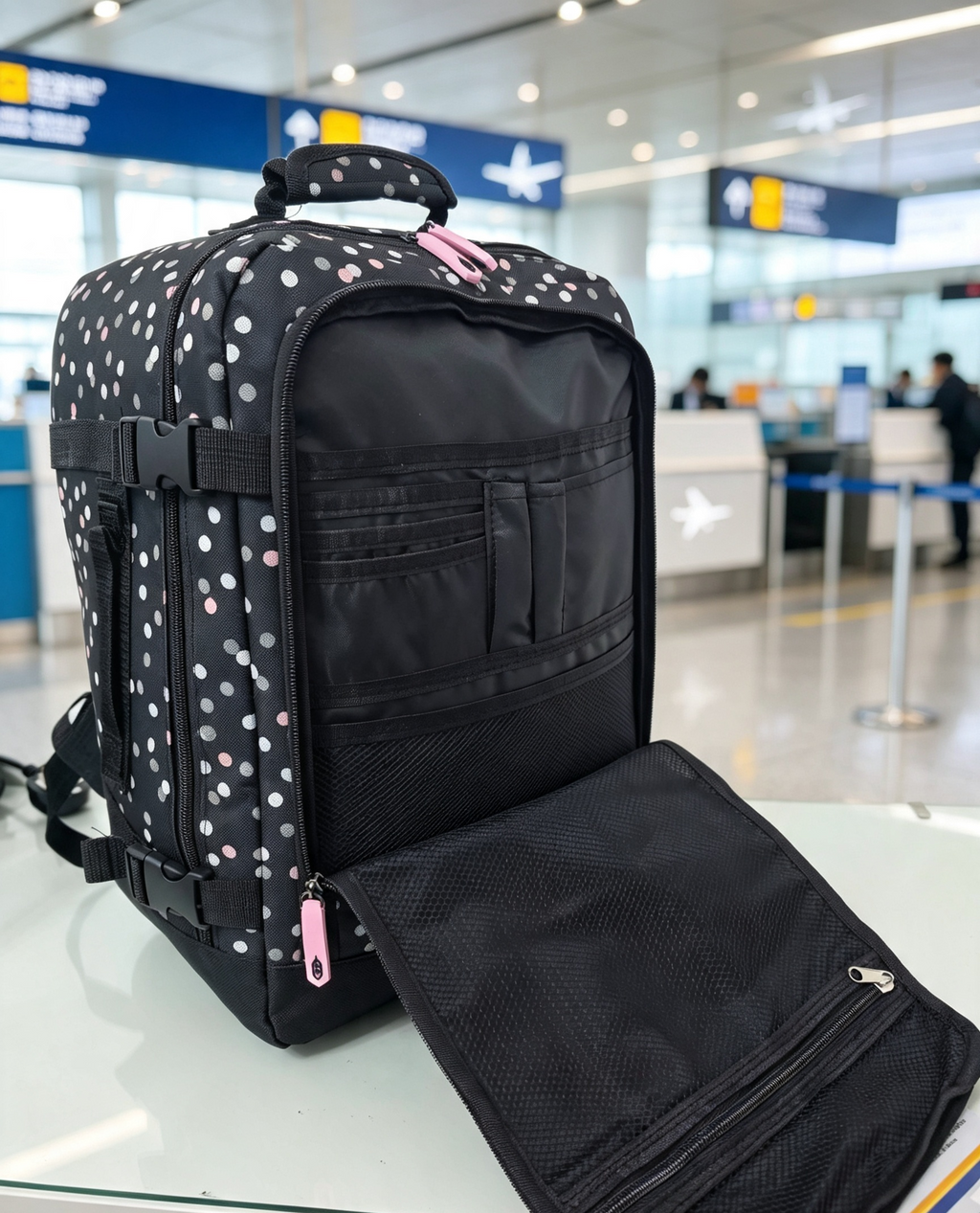 40x30x20cm Ryanair Approved Cabin Bag Underseat Hand Luggage Carry On Travel